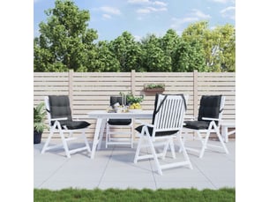 Lot de 4 coussins d'extérieur, coussins de chaise anthracite 100 x 50 x 7 cm cf56406