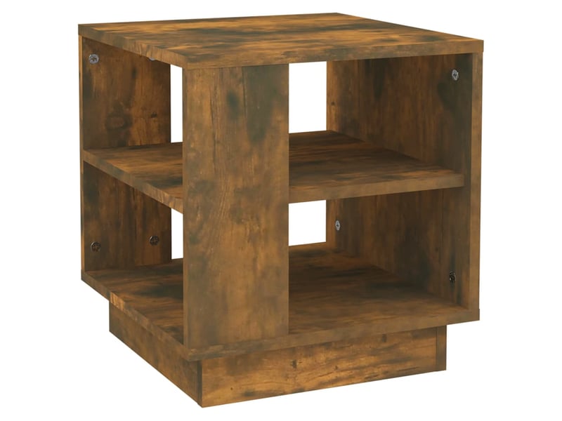  Table basse | table de salon chêne fumé 40x40x43 cm bois d'ingénierie  - Conforama A