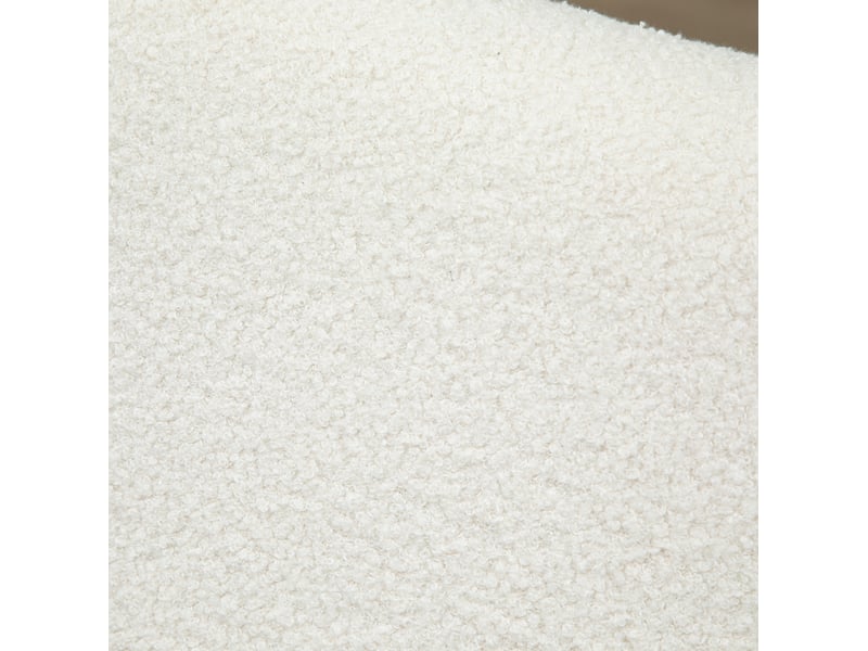 Fauteuil à bascule blanc crème en polyester et bois d’hévéa 60x81x71 cm - Conforama D