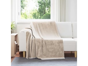 Plaid canapé beige 150x200 cm 1.64 kg polaire