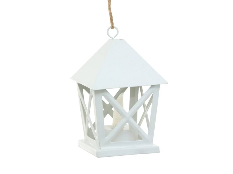  Suspension de sapin lanterne lumineuse led en métal 8 cm  - Conforama E