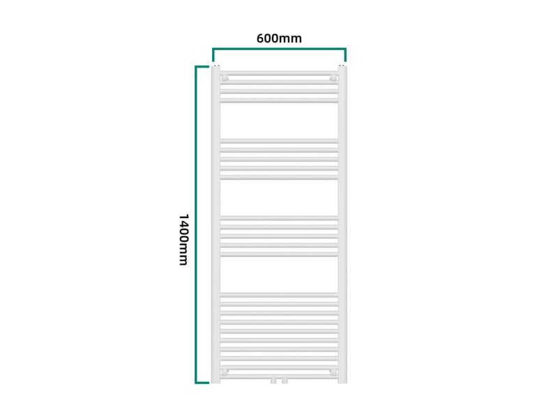  Radiateur sèche-serviettes chauffage salle de bain acier 140 x 60 cm blanc 03_0010423  - Conforama C