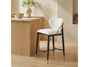 tabouret de bar <strong>OKWISH</strong> - bicolore hauteur d'assise 65.5 cm vendu Par paire