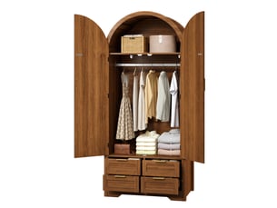 Armoire <strong></strong> <strong></strong> coloris bois foncé largeur 80 cm