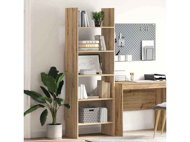  Bibliothèque 5 niveaux, armoire à livres 60 x 35 x 180 cm bois d'ingénierie shl7156  - Conforama B