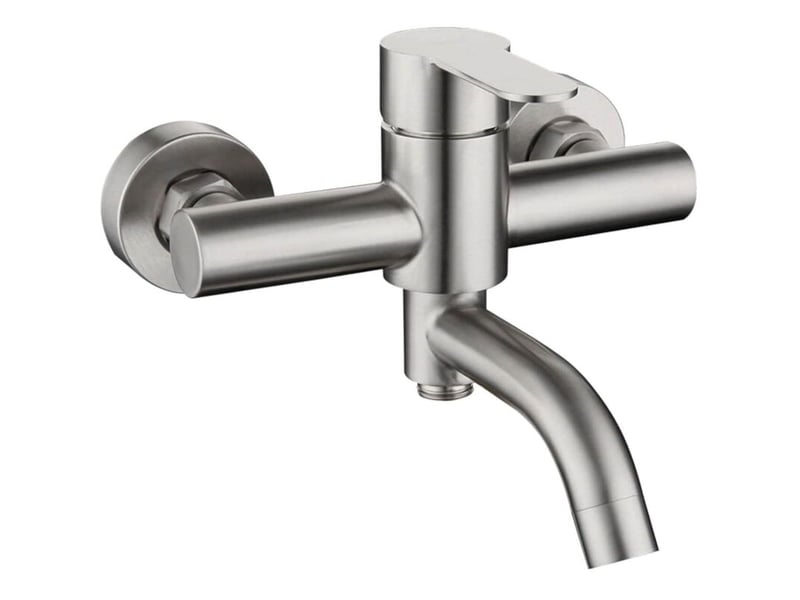  Robinet mitigeur de douche, plage d'installation : 13-17 cm, surface brossée, système de salle de bain maison et jardin bricolage  - Conforama A