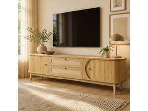 Meuble tv coloris naturel 170 cm MEUBLIV