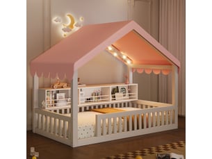 Lit avec rangement 90x200 cm <strong></strong>  <strong>Morn Vibe</strong> coloris blanc
