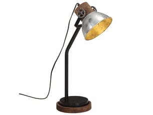 Lampe de bureau 25 w argent vintage 18x18x60 cm e27