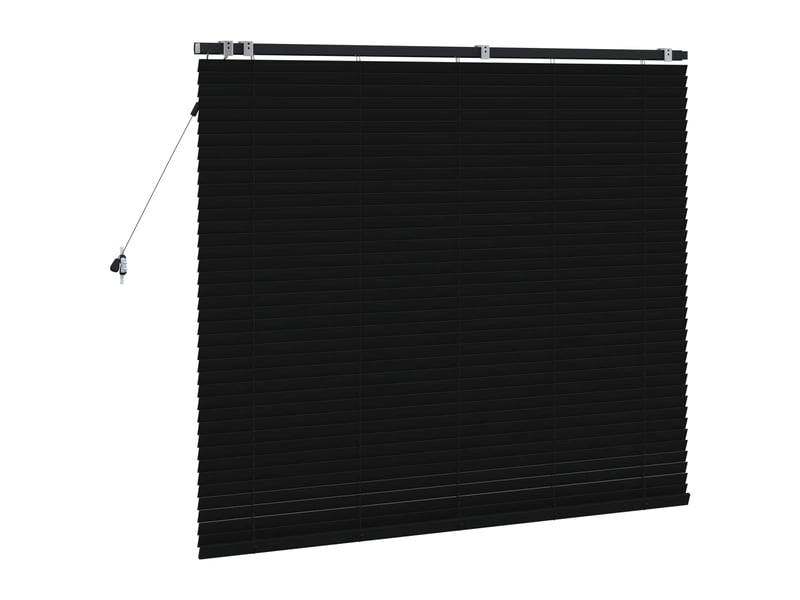 Store vénitien, store de fenêtre noir 135 x 130 cm 35 mm bois de paulownia massif cf48086 - Conforama D