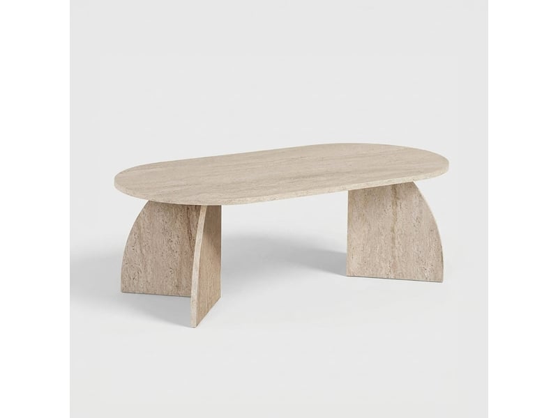  Table de salon moderne en bois 120x60 melina - beige  - Conforama A