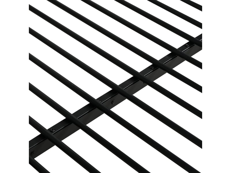  Lit superposé métal 90120x200cm - sécurisé - angles arrondis - escalier avec main courante - noirbois  - Conforama R