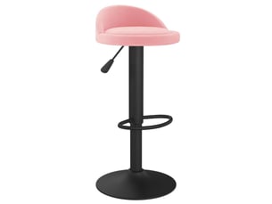 Tabouret de bar, chaise de bar rose velours shl13438