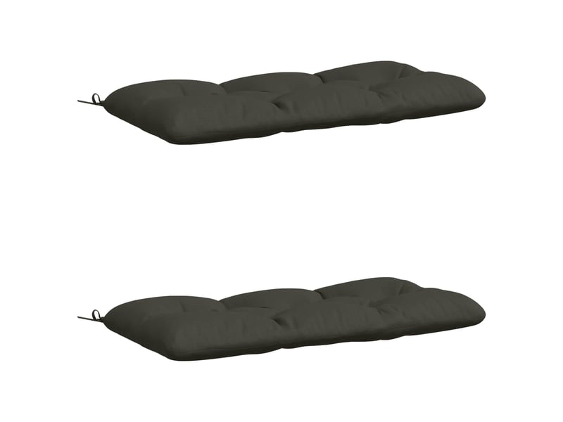 Lot de 2 coussins de banc, coussins d'assise vianen 100 % polyester anthracite cf57629 - Conforama A