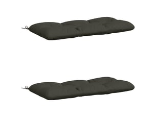 Lot de 2 coussins de banc, coussins d'assise vianen 100 % polyester anthracite cf57629