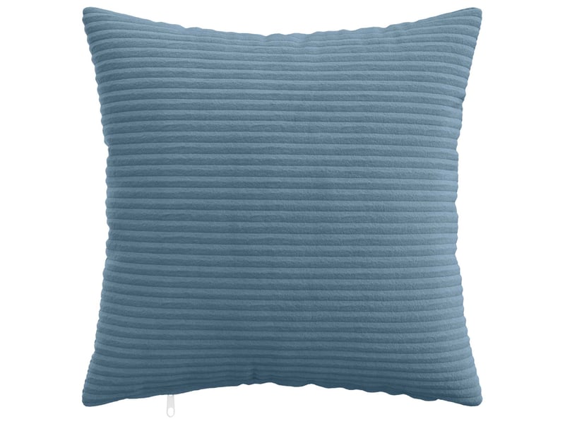 Lot de 12 housses de coussin heerlen bleu 40 x 40 cm velours côtelé cf49029 - Conforama A