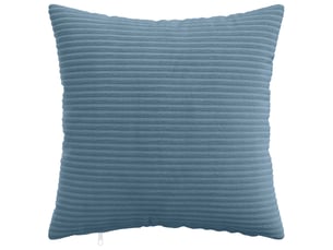 Lot de 12 housses de coussin heerlen bleu 40 x 40 cm velours côtelé cf49029