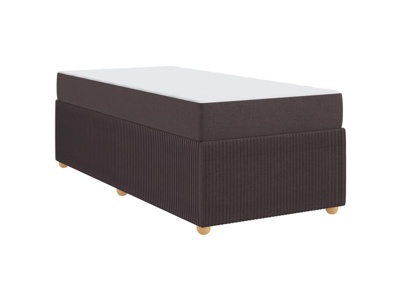  Lit simple- lit adulte -  cadre de lit marron foncé 80 x 200 cm tissu  - Conforama C