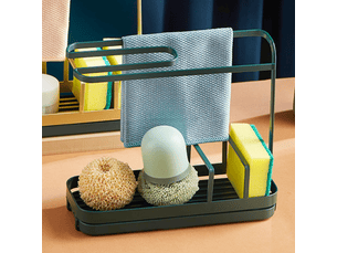 Porte-éponge perforé élégant et robuste, antirouille, pour cuisine et salle de bain