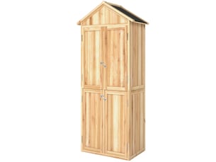 Armoire de jardin en bois avec toit en asphalte 82x50x190 cm