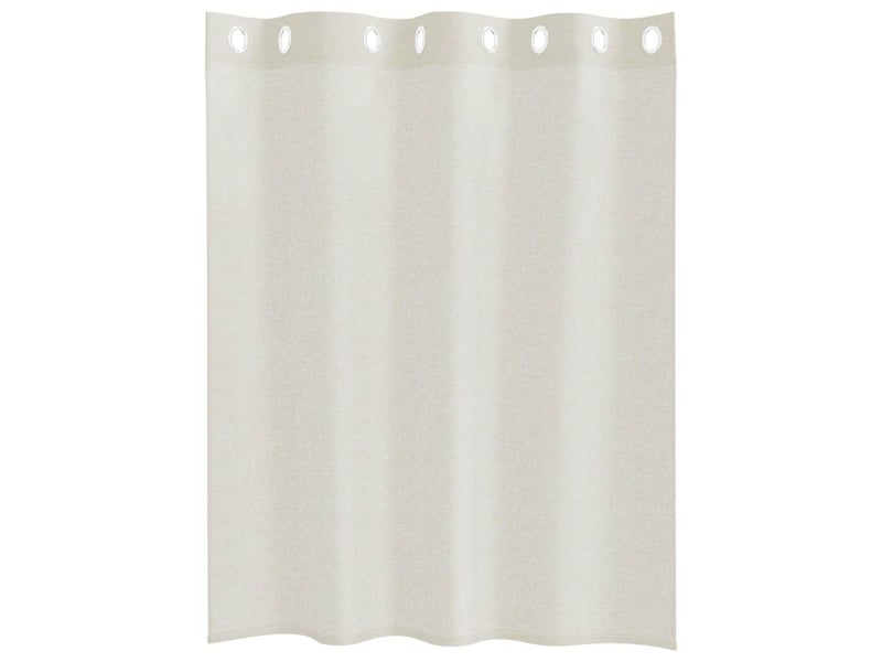  Lot de 2 rideaux en voile, voilage crème 140 x 140 cm polyester cf43893  - Conforama D