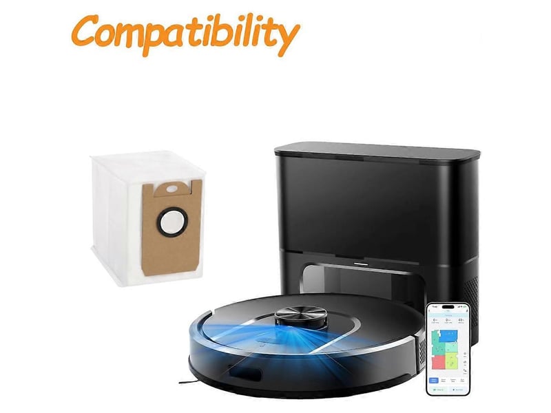 9pack dust bags replacement for tikom l8000 plusmedion x20 sw+ md 11415 robot vacuum cleaner bags accessories - Conforama B