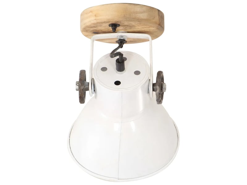  Lot de 2 lampes murales industrielles forme abat-jour 20 x 25 cm ambiance cosy style rural en fer blanc 02_0046655  - Conforama E