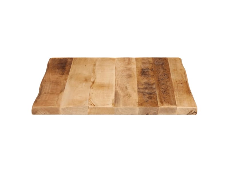  Dessus de table, plateau de table bord vivant 60x60x2,5 cm bois de manguier brut  - Conforama D
