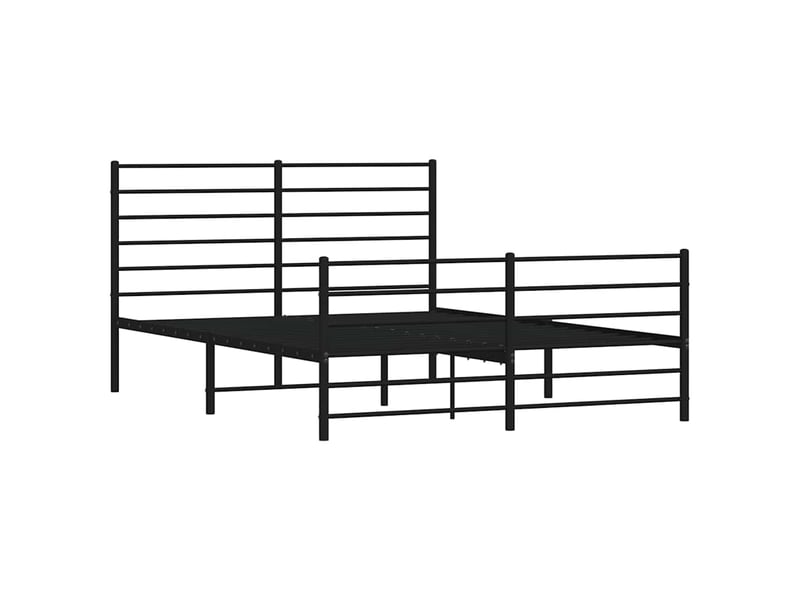  Lit double- lit adulte -  cadre de lit métal sans matelas avec pied de lit noir 120x190cm  - Conforama B