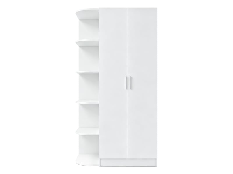  Armoire 2 portes avec étagères et tiroirs 90 x 55 x 170 cm LDW00663AAK - Conforama A