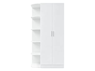 Armoire 2 portes avec étagères et tiroirs 90 x 55 x 170 cm
