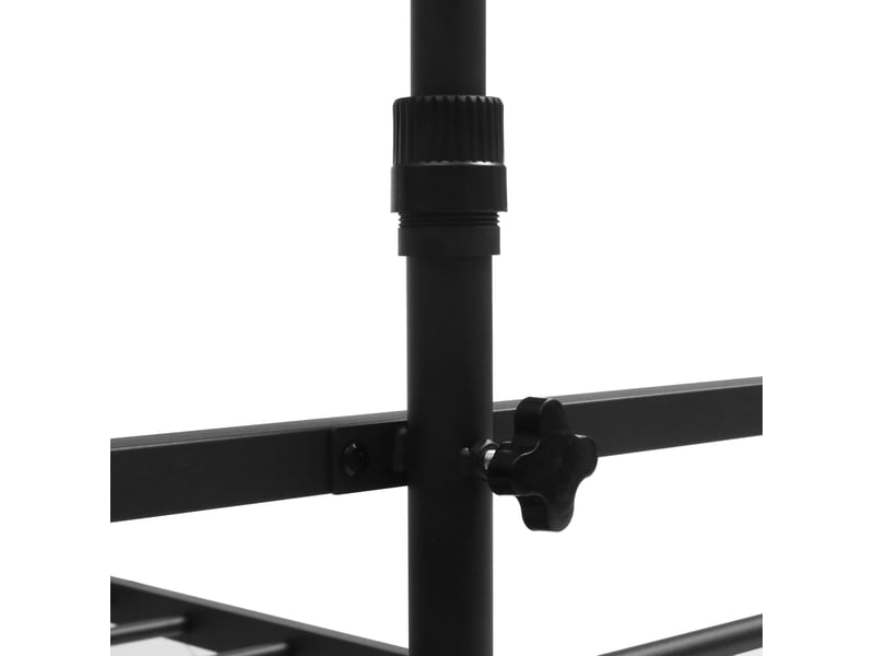  Lit gaming 90 x 200 cm noir en métal, support de moniteur réglable, led et panier de rangement  - Conforama E