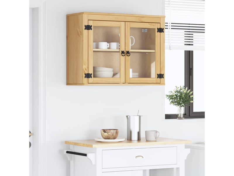 Meuble de cuisine - armoire ski brun miel 80 x 32 x 60 cm pin massif - Conforama D