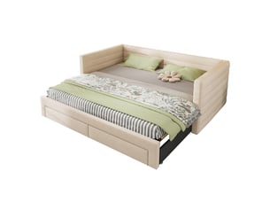 Lit simple 90x190 cm    coloris beige