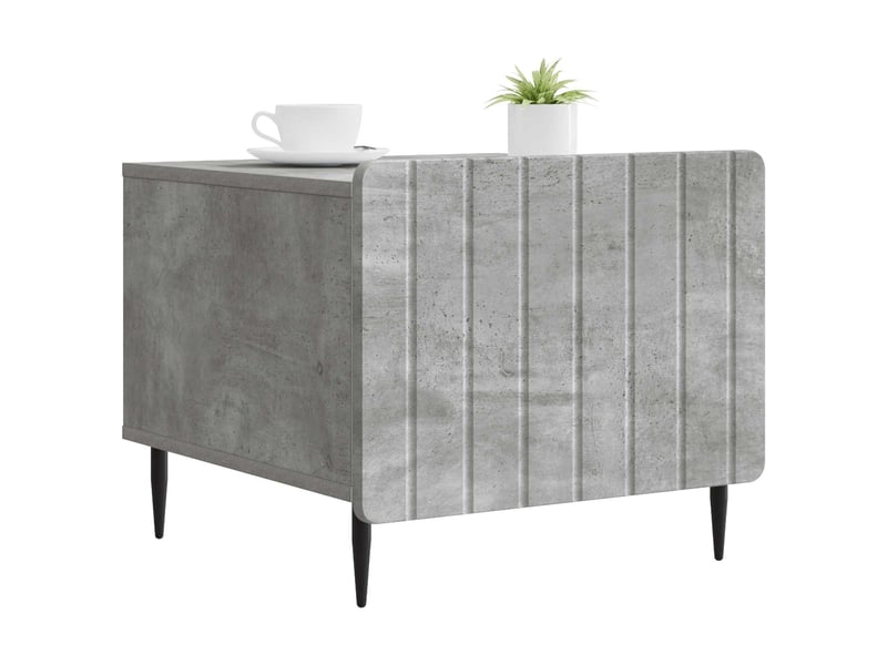  Table basse - table de salon - table à thé gris béton 49 x 50 x 42 cm bois d'ingénierie  - Conforama C
