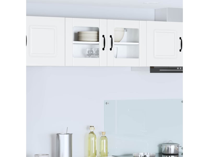 Meuble mural de cuisine, cabinet en verre mural blanc 80x31x40cm shl5733 - Conforama B