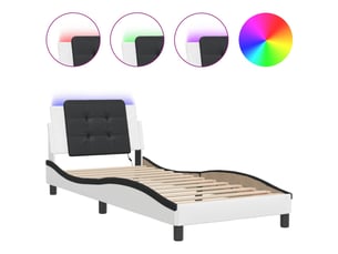 Lit simple 100x200 cm coloris blanc