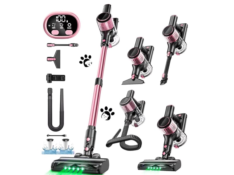  Aspirateur balai sans fil 10 en 1, 500 w et 40 kpa, jusqu’à 45 min d’autonomie, pour sols durs, tapis et animaux  - Conforama A