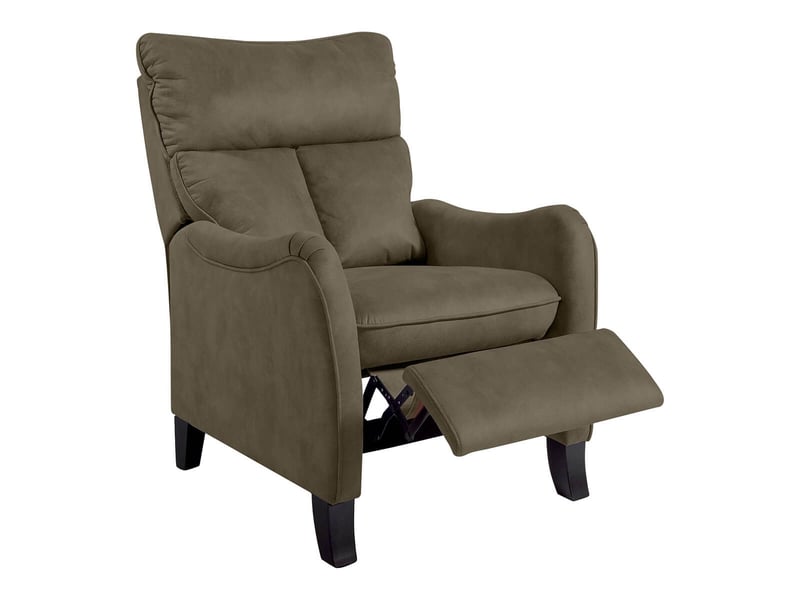  Fauteuil relax manuel tissu microfibre aspect suédine taupe - amboise AMBOISE - Conforama C