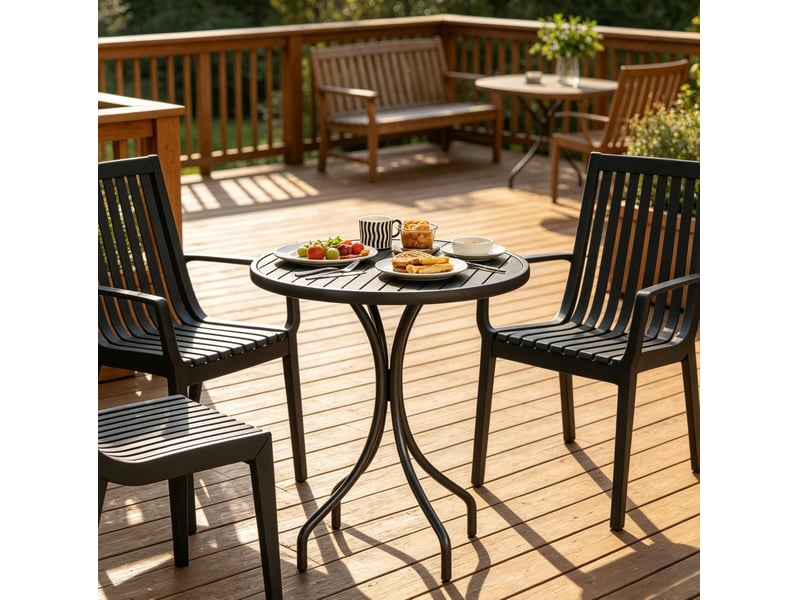 Stilvoller bistro-tisch, runder patio-tisch, akzenttisch, garten-beistelltisch - Conforama B