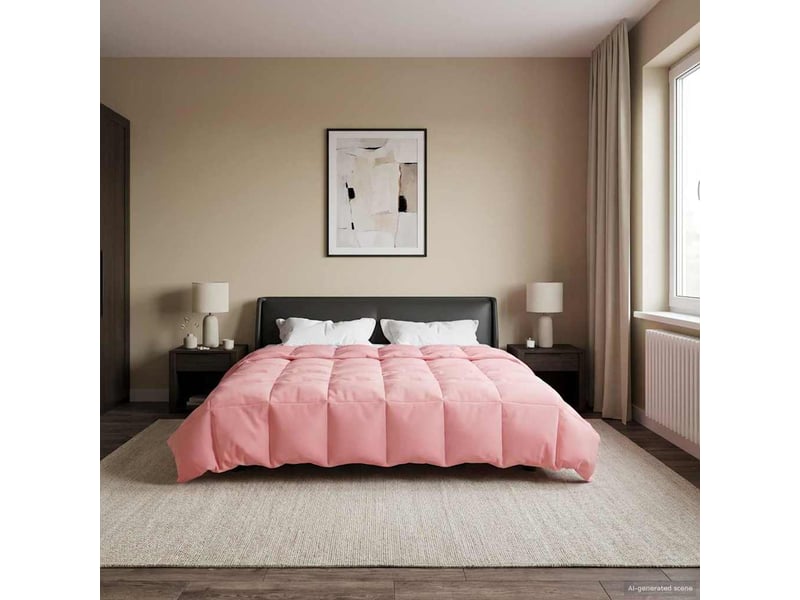  Duvet - couette complet toute l'année 240 x 260 cm 4 saisons rose  - Conforama B