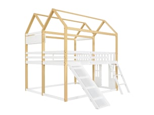 Lit cabane 90x200 cm <strong></strong> <strong></strong> coloris bicolore
