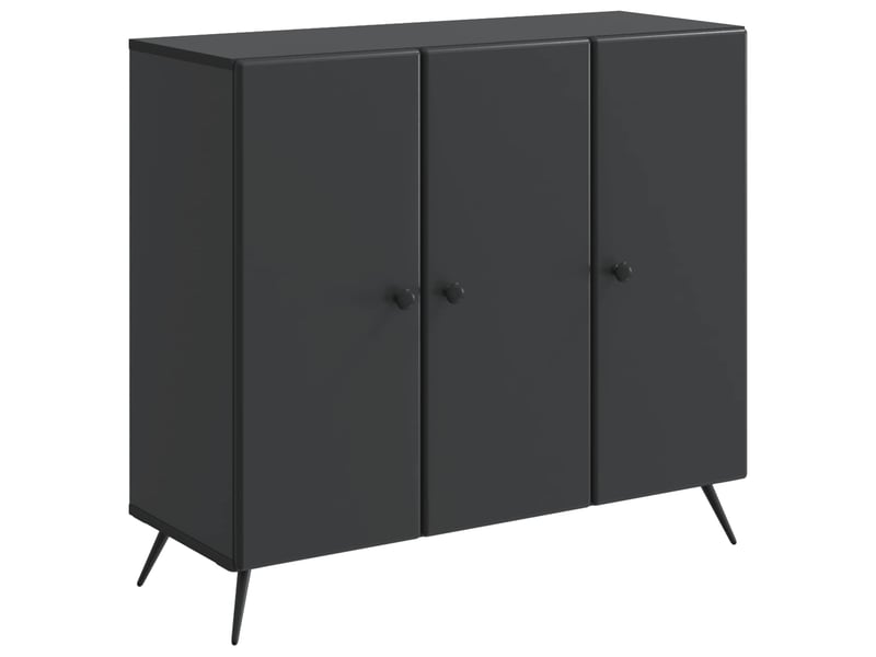 Buffet - bahut - meuble de rangement noir 89 x 34,5 x 80 cm bois d'ingénierie - Conforama A