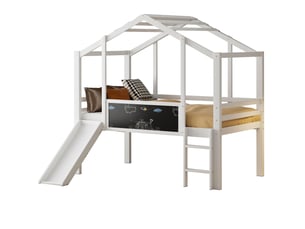 Lit cabane 90x200 cm <strong></strong>  <strong></strong> coloris blanc