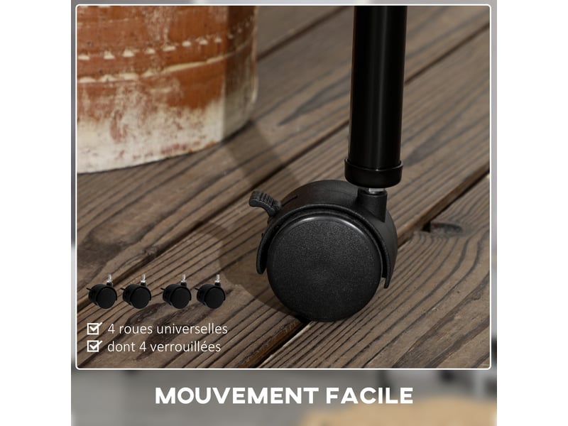  Portant à vêtements à roulettes tringle 180 x 60 x 170 cm capacité 140 kg gain de place industriel moderne en acier noir 21_0000106  - Conforama D