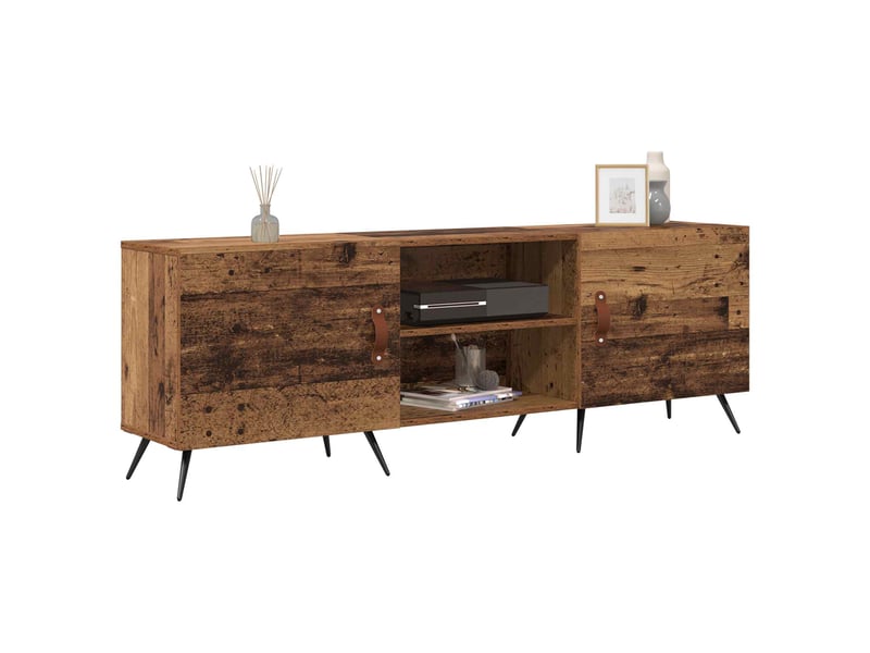  Meuble tv - banc tv - meuble de rangement 150 x 30 x 50 cm bois ancien bois d'ingénierie  - Conforama C