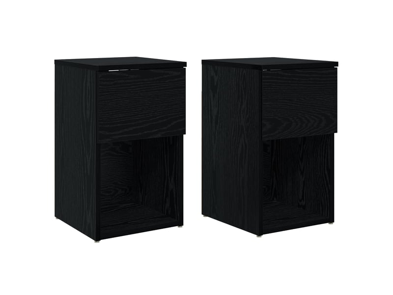 Table de chevet - table de lit 2 pièces chêne noir 29 x 31,5 x 49 cm - Conforama A