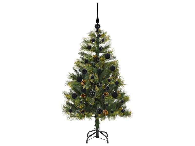 Sapin de noël artificiel, arbre de noël avec branches pliables et cônes 120 cm shl8616 - Conforama D