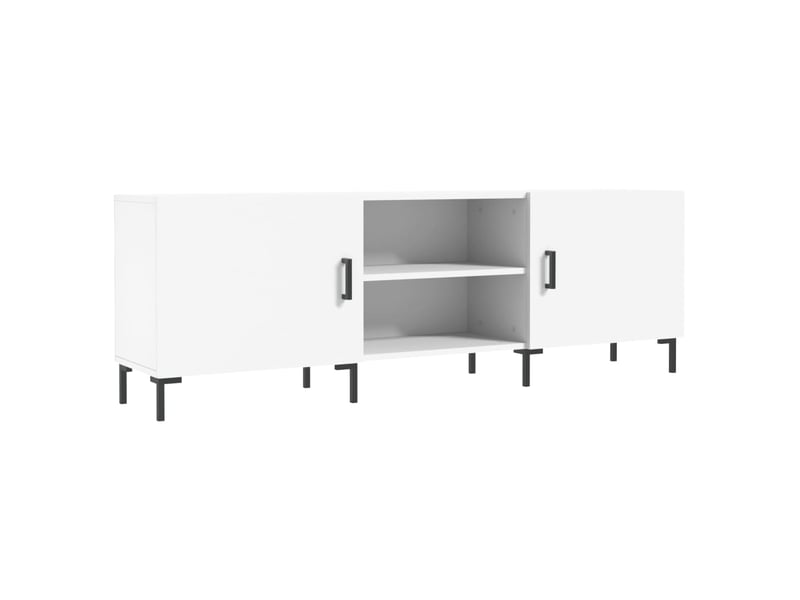  Meuble tv - banc tv - meuble de rangement blanc 150x30x50 cm bois d'ingénierie  - Conforama A