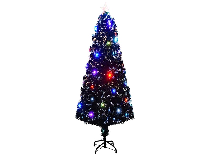  Arbre de noël, décoration de noël pré-éclairé avec support et led 240 cm fibre optique cf61748  - Conforama A